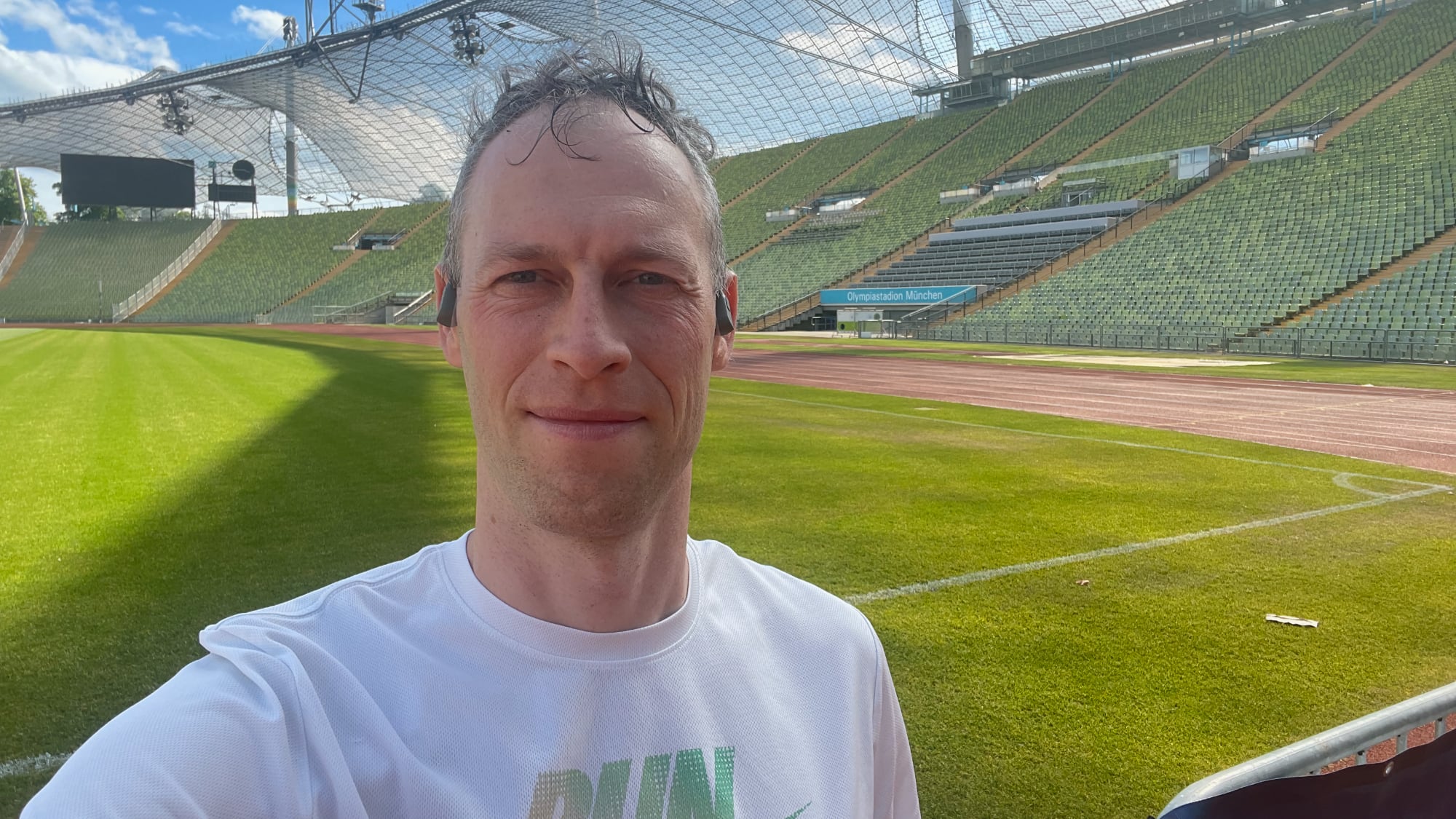 After the finish in the Olympiastadion