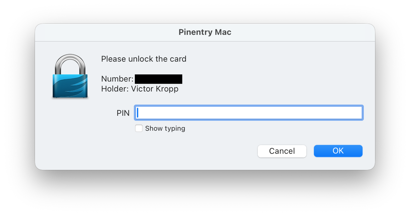 Original pinentry-mac from GnuPG