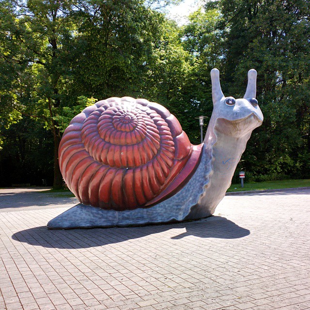 Giant snail near the Transport museum.