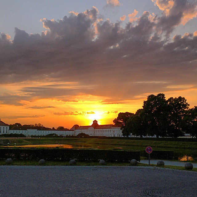 Crazy sunset behind Nymphenburg castle.