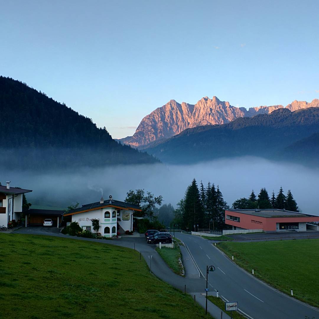 Early morning in Austrian mountains.