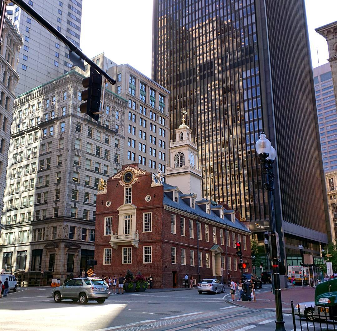 Old State House lost in glass & concrete jungle