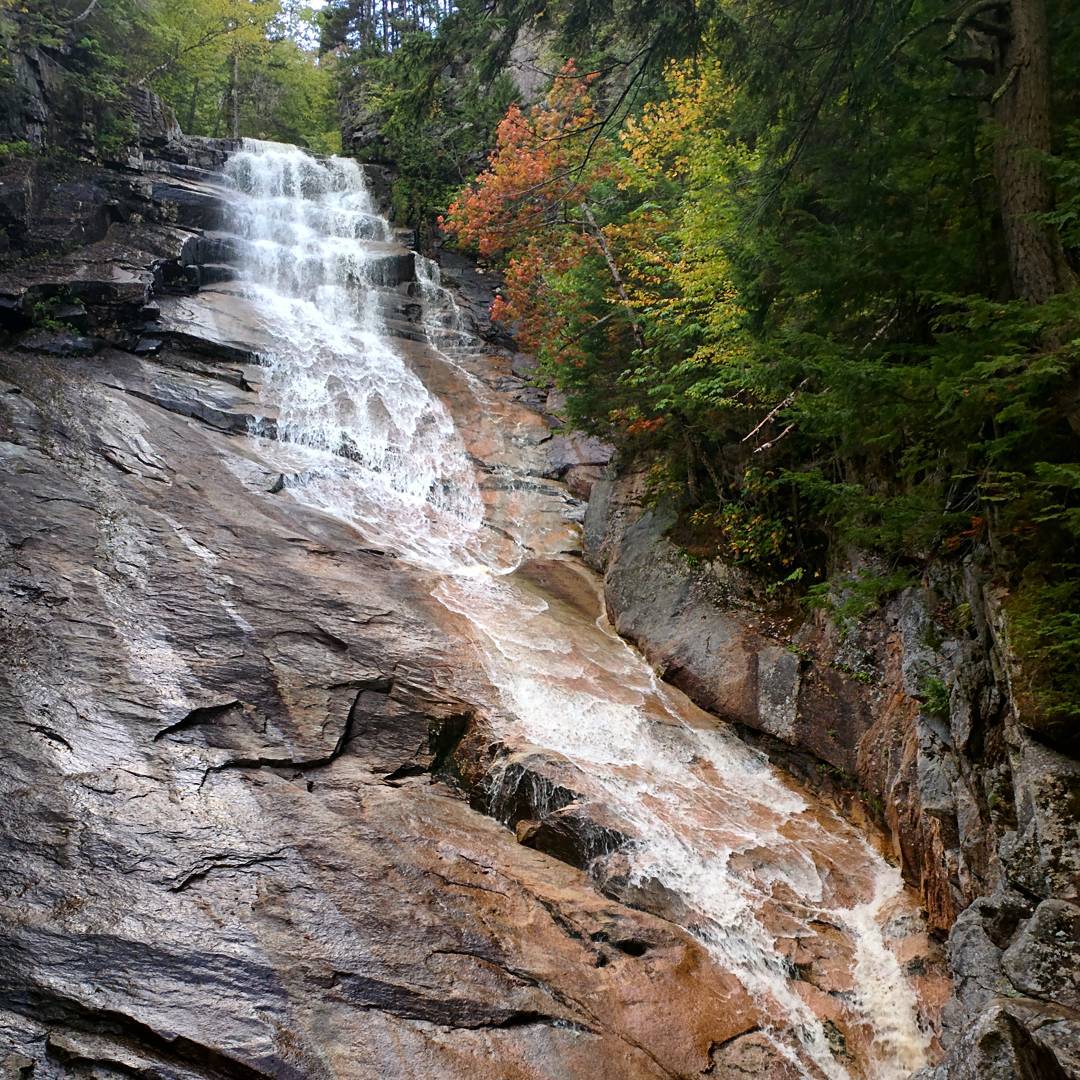 Ripley Falls in White Mountain National Forest, where we made a short stop on our way to Niagara Falls. Actually during this trip we've seen 4 big waterfalls and countless small ones.