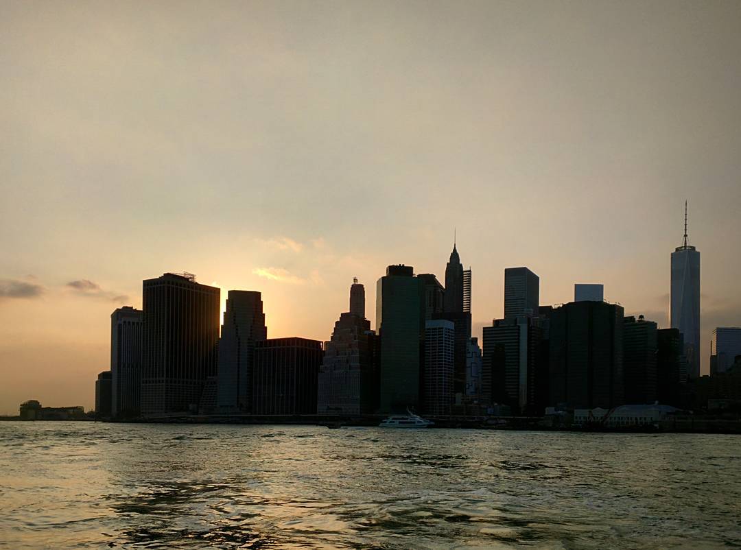 Sunset at Brooklyn Bridge. #lategram
